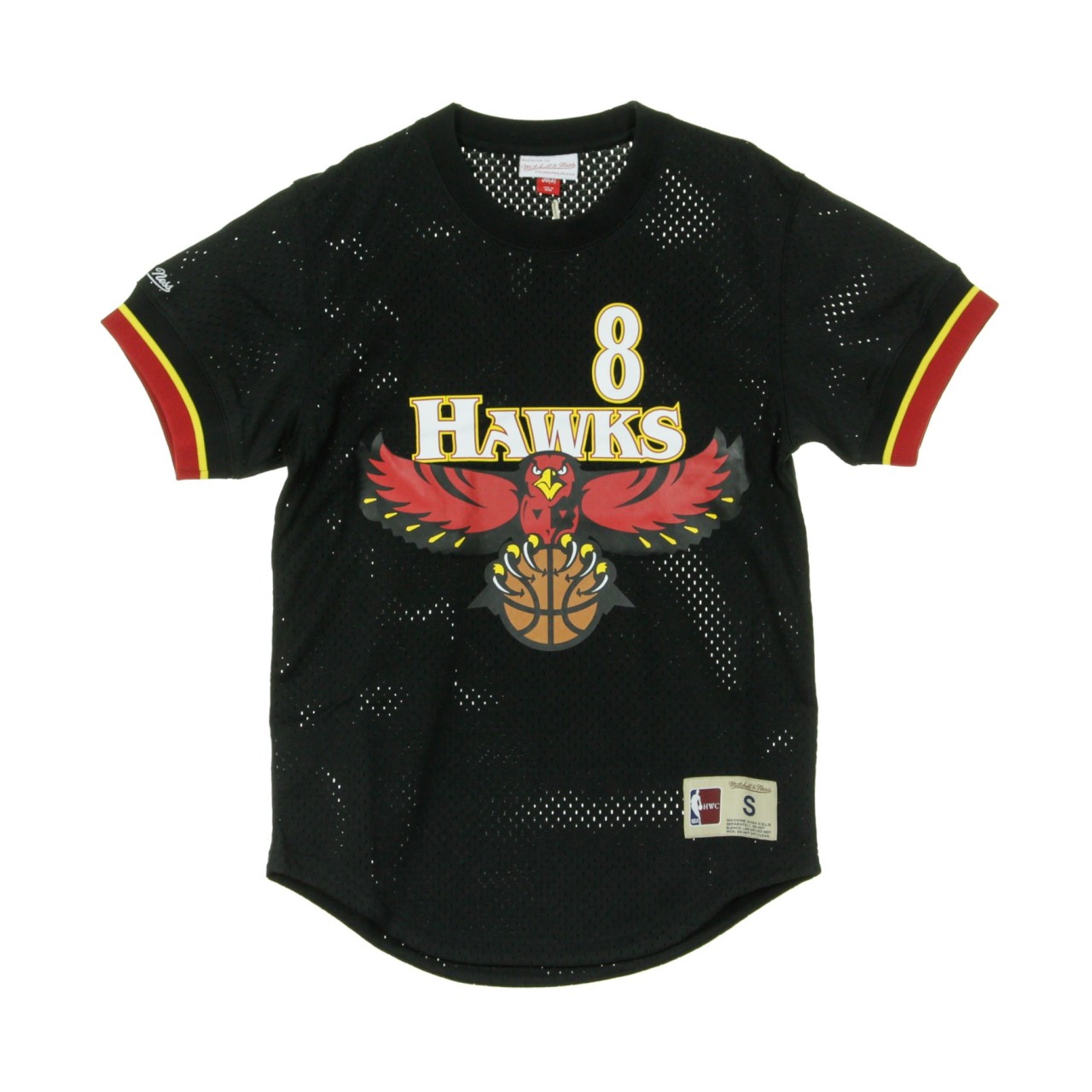 MITCHELL & NESS NAME &amp; NUMBER MESH CREWNECK STEVE SMITH NO.8 ATLHAW BA8X4G-AHA-K-KUQ