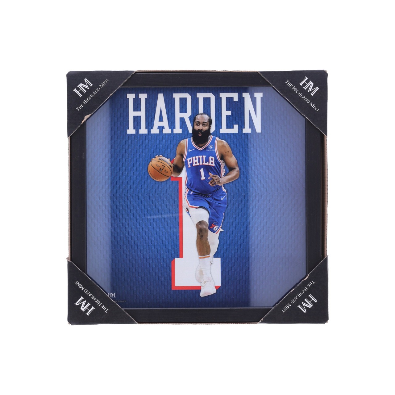 THE HIGHLAND MINT NBA NO 1 JAMES HARDEN IMPACT JERSEY FRAME PHI76E PHOTO17338K