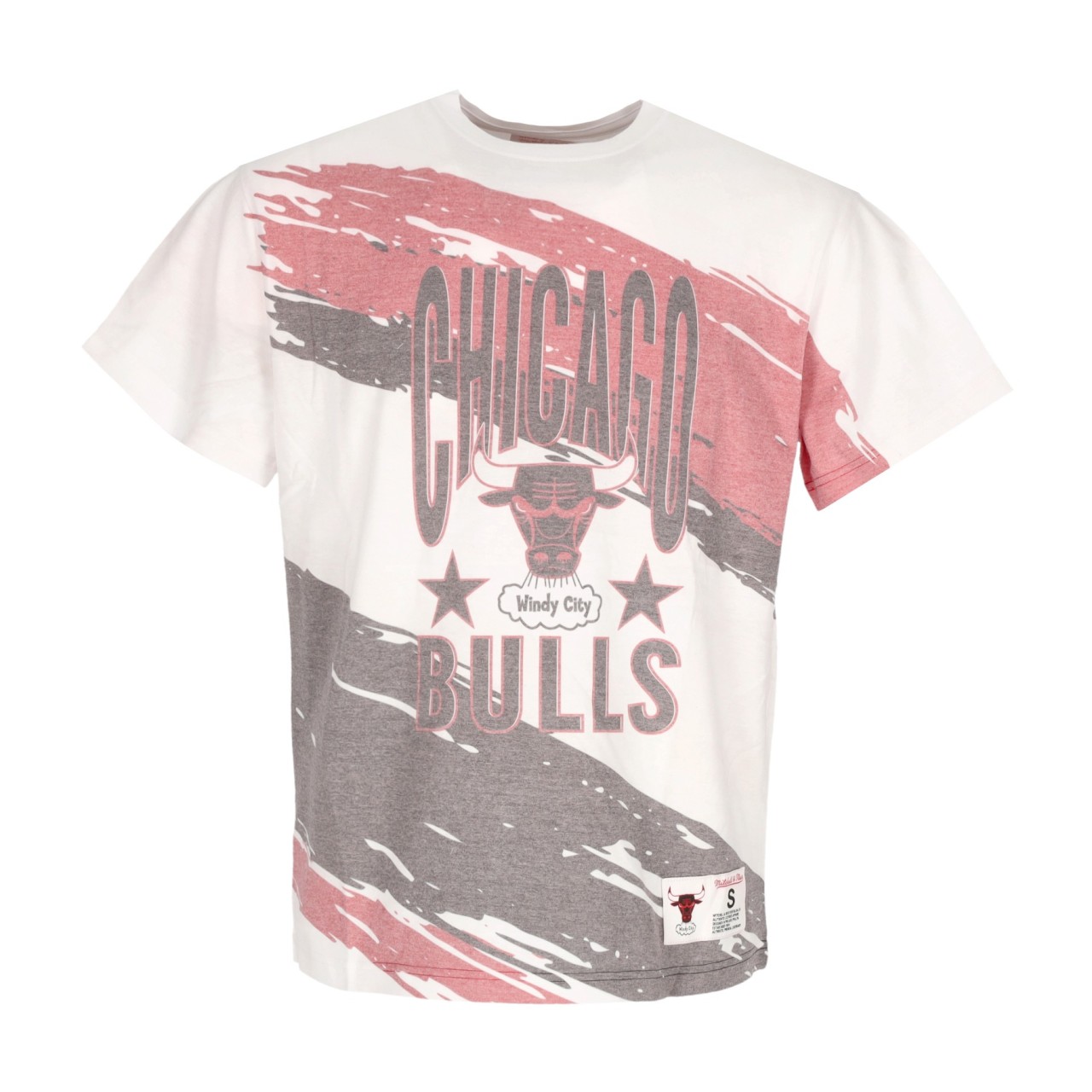 MITCHELL & NESS NBA PAINTBRUSH SUBLIMATED TEE HARDWOOD CLASSICS CHIBUL TCRW3416-CBUYYPPPWHIT