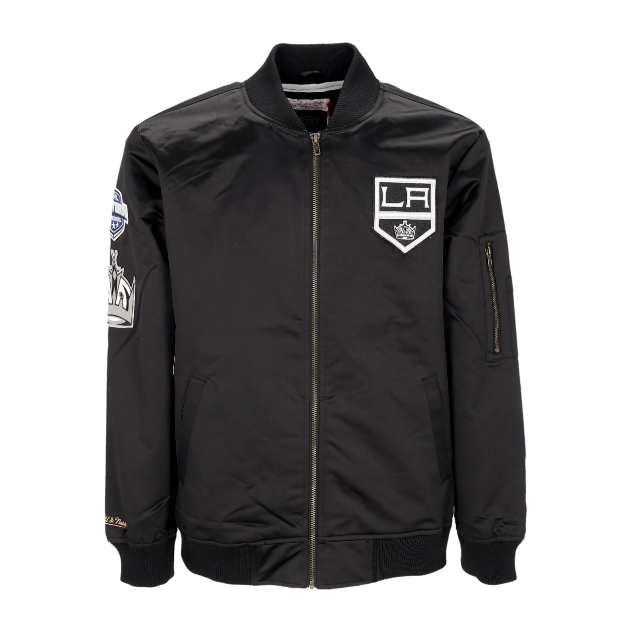 MITCHELL & NESS NHL LIGHTWEIGHT SATIN BOMBER LOSKIN SJKT7154-LAKYYPPPBLCK