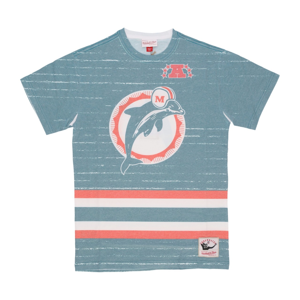 MITCHELL & NESS NFL JUMBOTRON 3.0 SUBLIMATED TEE MIADOL TCRW5119-MDOYYPPPMTWH