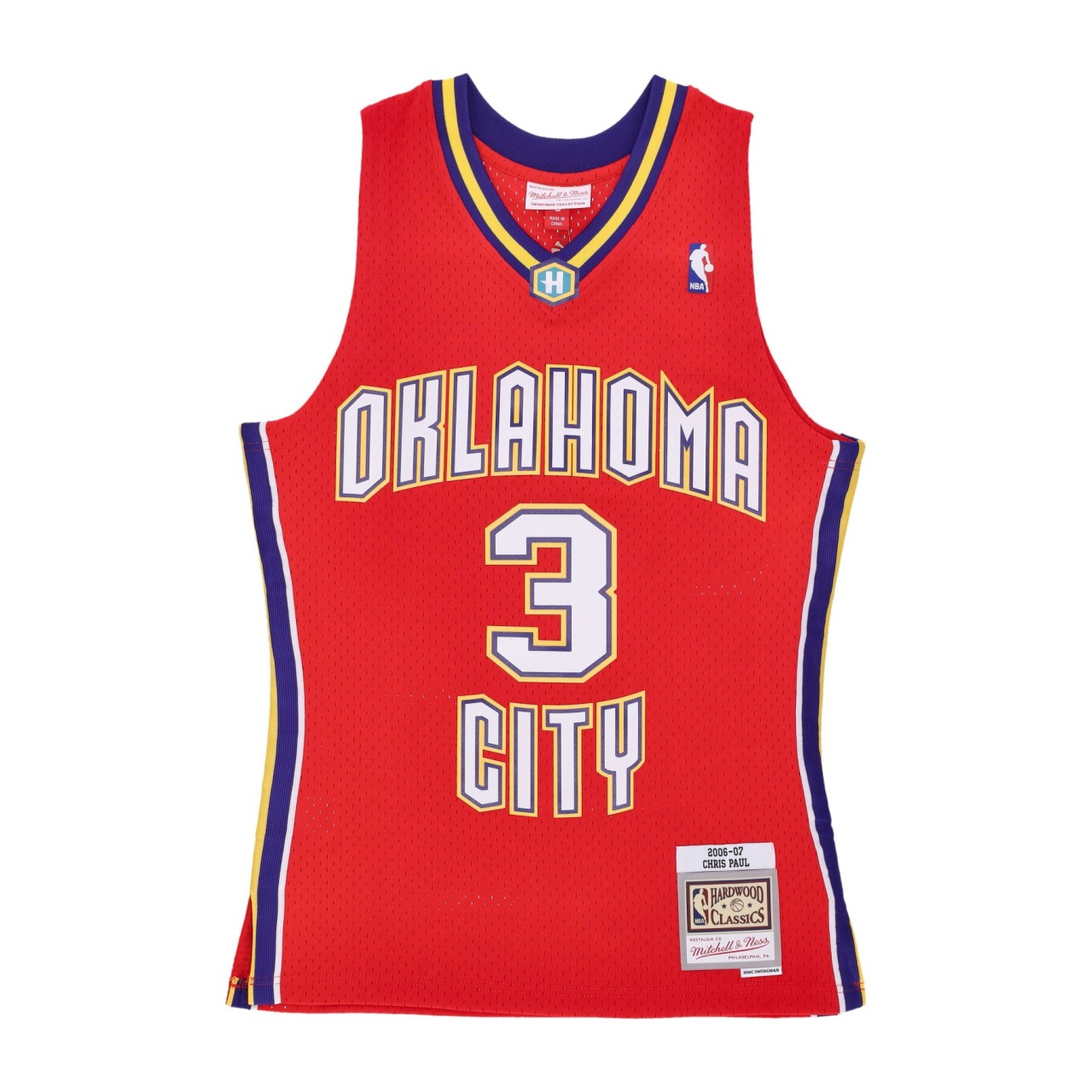 MITCHELL & NESS NBA SWINGMAN JERSEY HARDWOOD CLASSICS NO 3 CHRIS PAUL NEOHOR SMJY5325-NOH06CPARED1