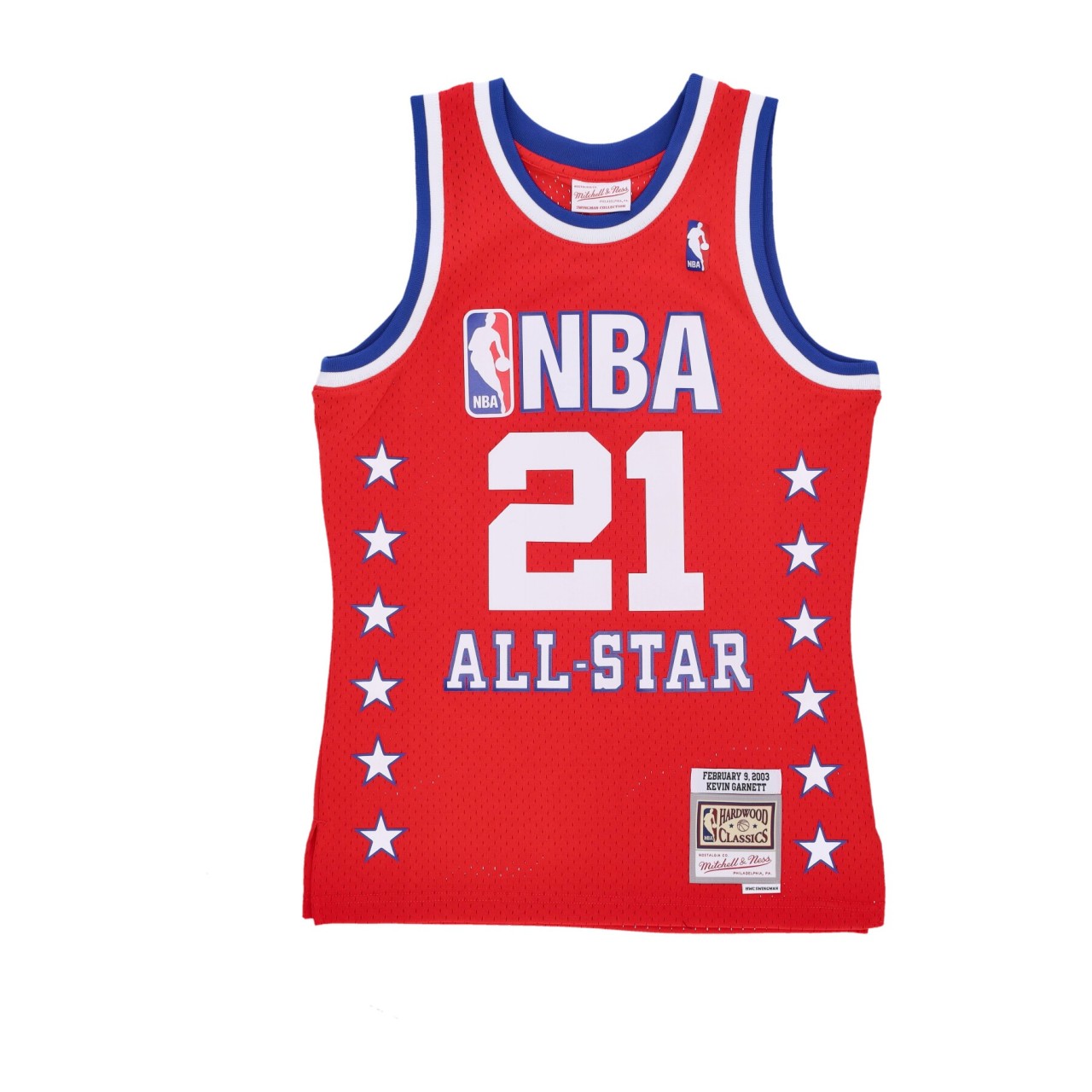 MITCHELL & NESS NBA SWINGMAN JERSEY HARDWOOD CLASSICS NO 21 KEVIN GARNETT TEAM WEST SMJY5296-ASW03KGARED1