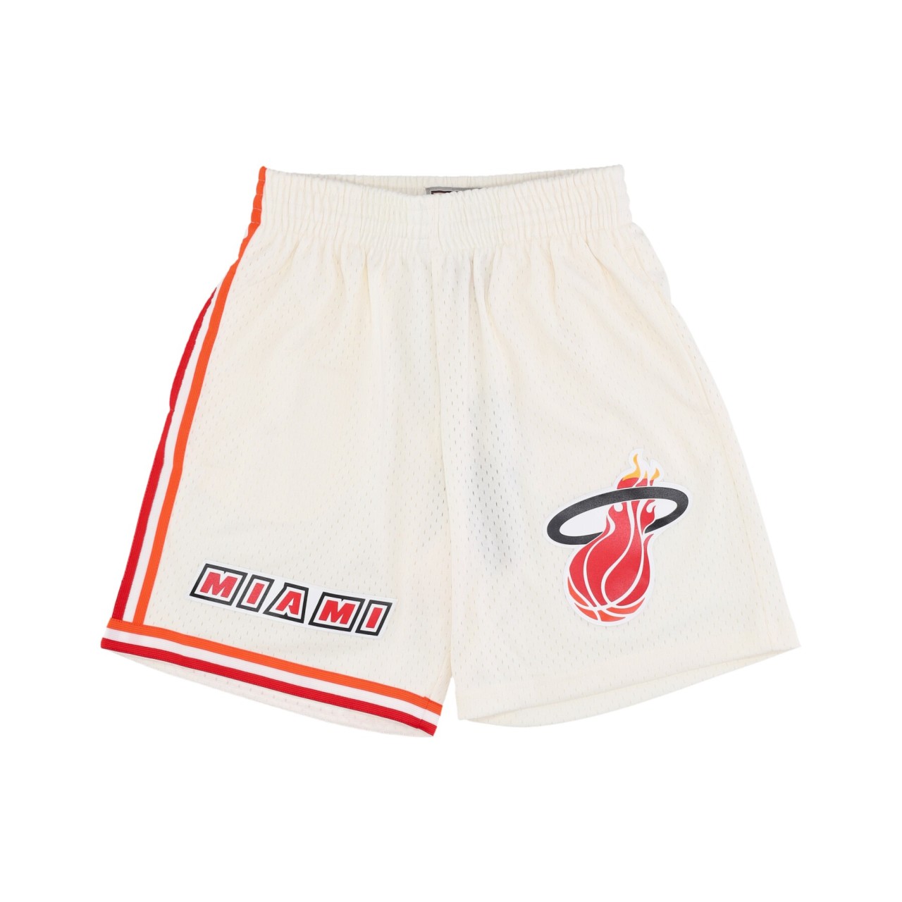 MITCHELL & NESS NBA OFF WHITE TEAM COLOR SWINGMAN SHORTS HARDWOOD CLASSICS 1996 MIAHEA SMSH5054-MHE96PPPOFWH