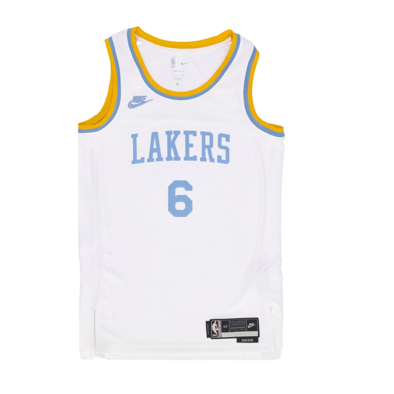 NIKE NBA NBA 22 DRI-FIT SWINGMAN JERSEY HARDWOOD CLASSICS NO 6 LEBRON JAMES LOSLAK DO9448-101