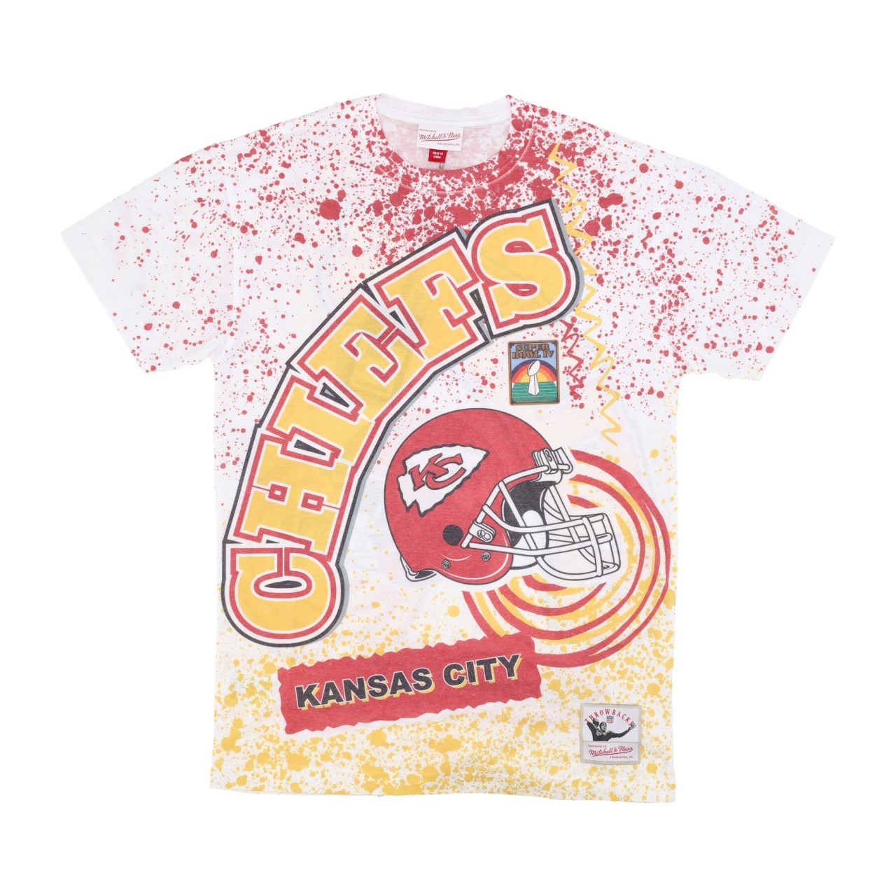 MITCHELL & NESS NFL TEAM BURST SUBLIMATED TEE KANCHI TCRW5942-KCCYYPPPWHIT