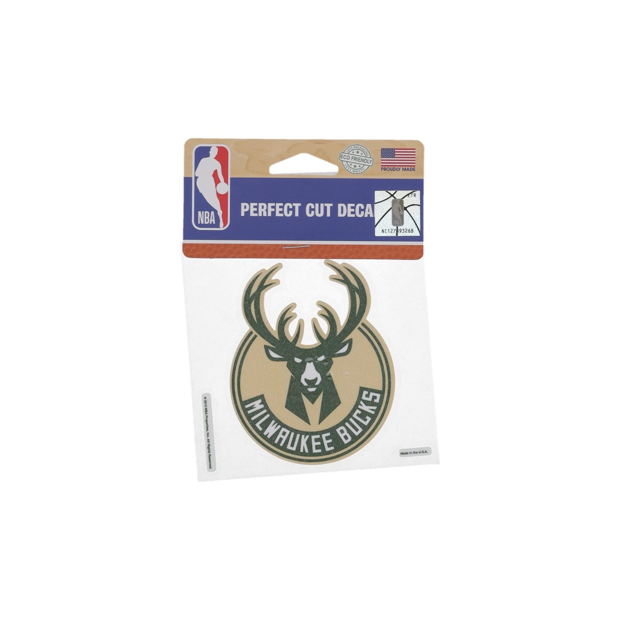 WINCRAFT NBA 4 x 4” PERFECT CUT DECAL MILBUC 21752015