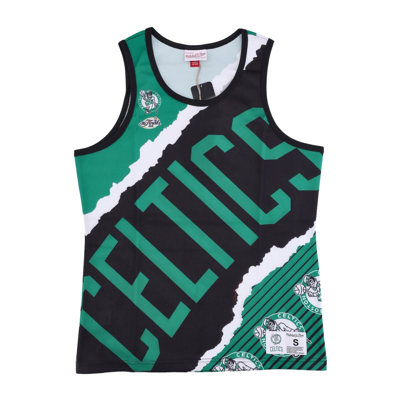 MITCHELL & NESS NBA JUMBOTRON 2.0 SUBLIMATED TANK HARDWOOD CLASSICS BOSCEL TMTK1232-BCEYYPPPBKGN