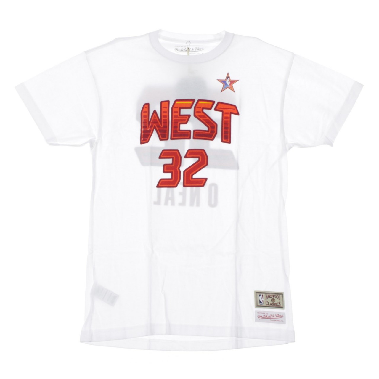 MITCHELL & NESS NBA NAME &amp; NUMBER TEE NO.32 SHAQUILLE O&#039;NEAL ALL STAR WEST 2009 BNN3SC18155-ASWWHIT09SON