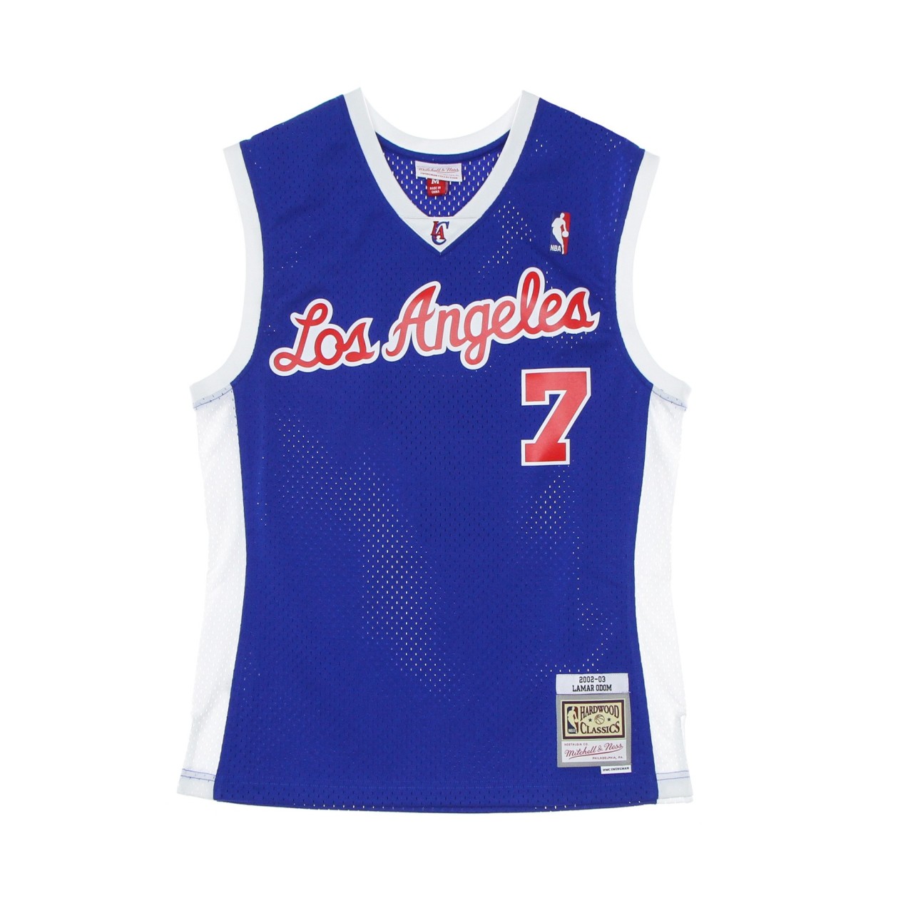 MITCHELL & NESS NBA SWINGMAN JERSEY HARDWOOD CLASSICS NO 7 LAMAR ODOM 2002-03 LOSCLI SMJYGS20037-LACROYA02LOM