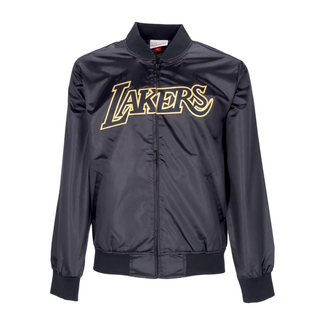 MITCHELL & NESS NBA BIG FACE 4.0 SATIN JACKET HARDWOOD CLASSICS LOSLAK OJBF1261-LALYYPPPBLCK