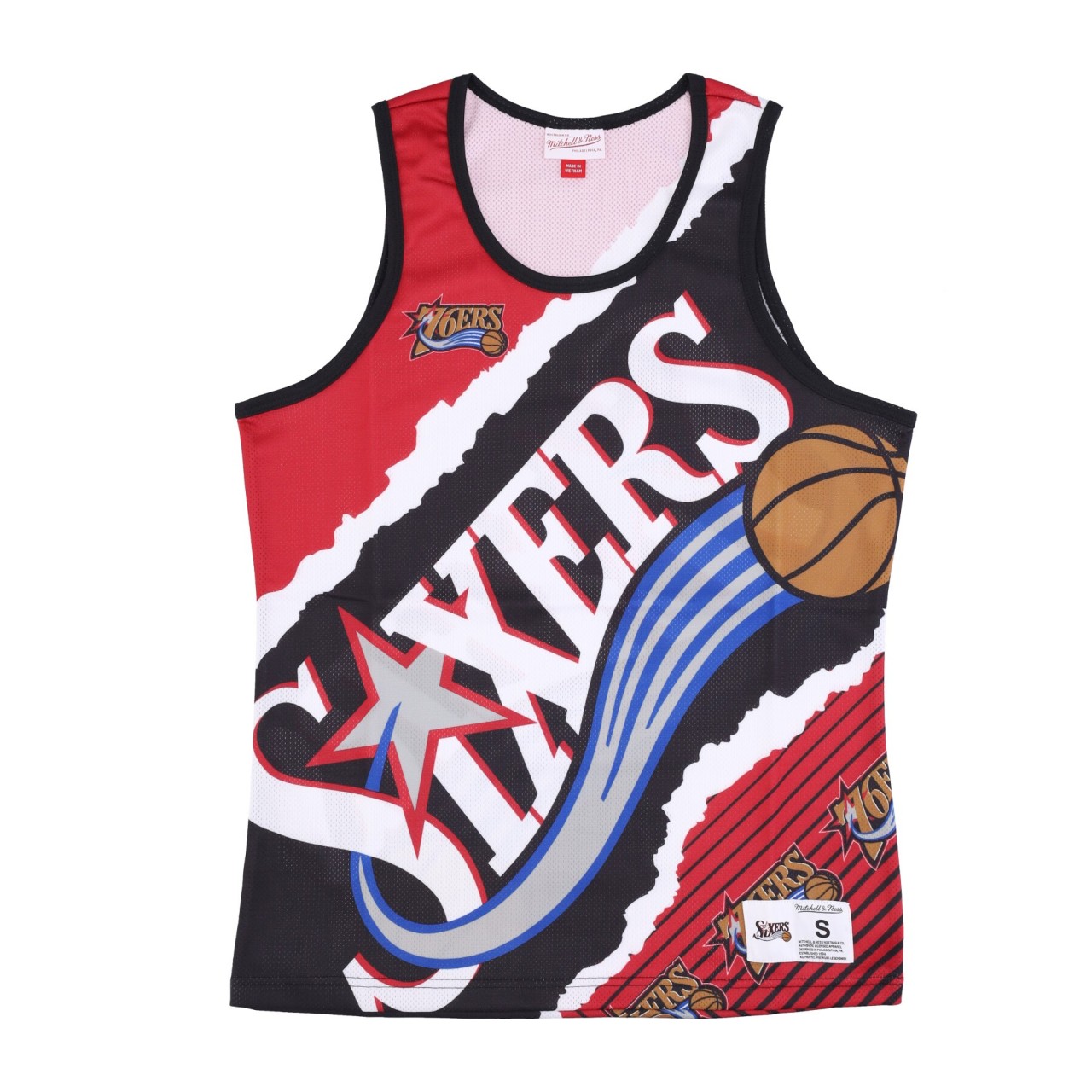 MITCHELL & NESS NBA JUMBOTRON 2.0 MESH TANK HARDWOOD CLASSICS PHI76E TMTK1232-P76YYPPPBKRD