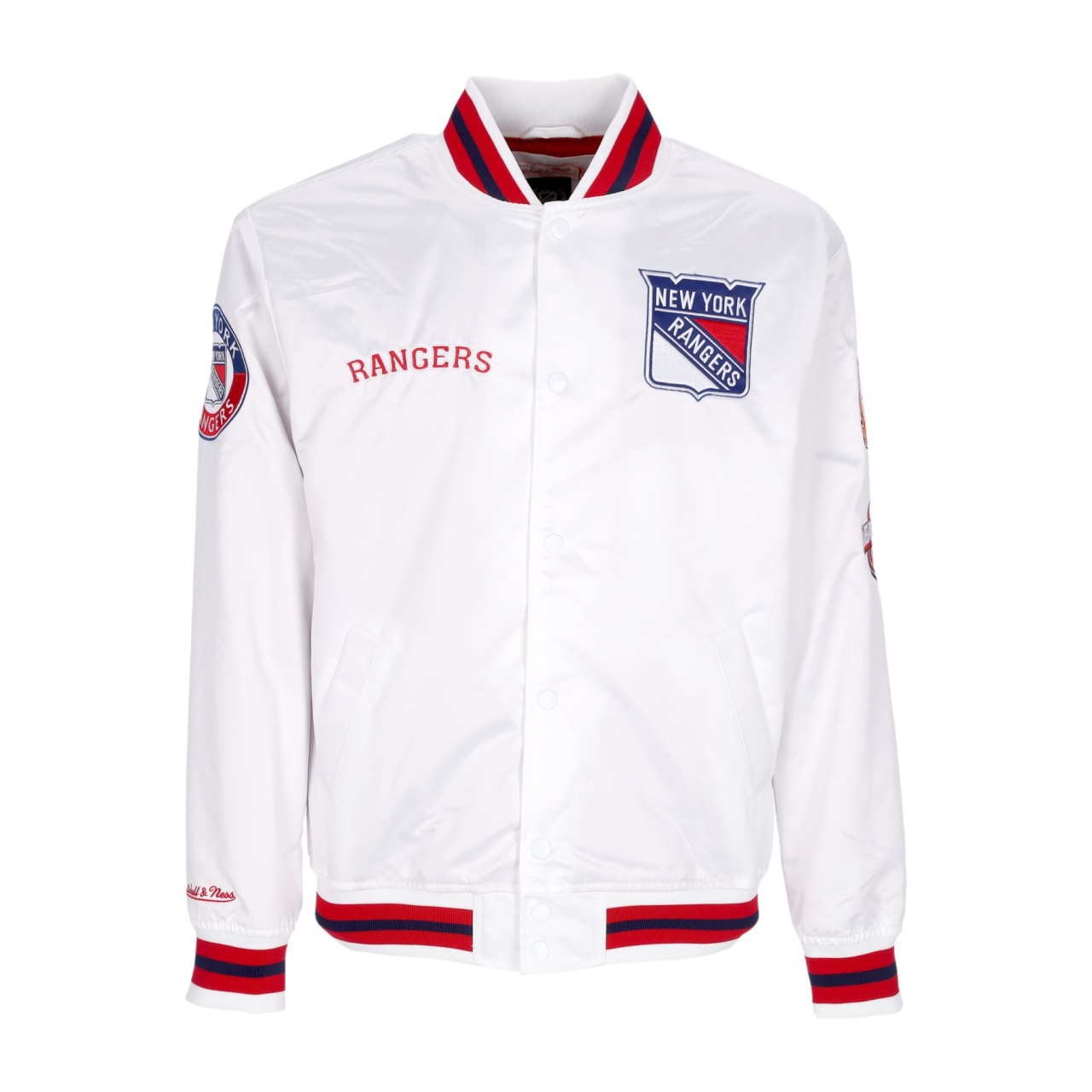 MITCHELL & NESS NHL HOMETOWN LW SATIN JACKET NEYRAN OJBF4986-NYAYYPPPWHIT