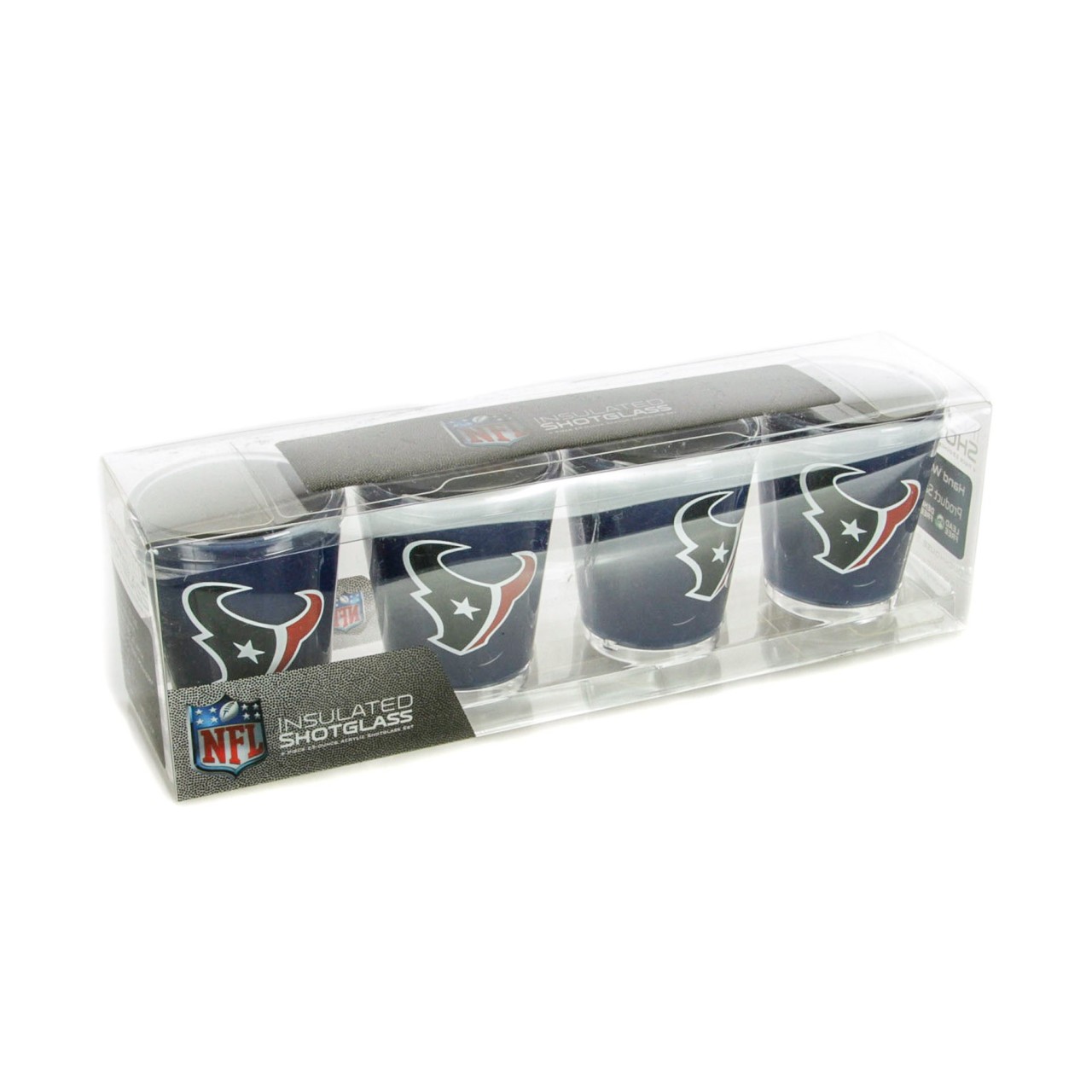 DUCK HOUSE NFL 4 SHOT GLASSES SET HOUTEX 120094131028477