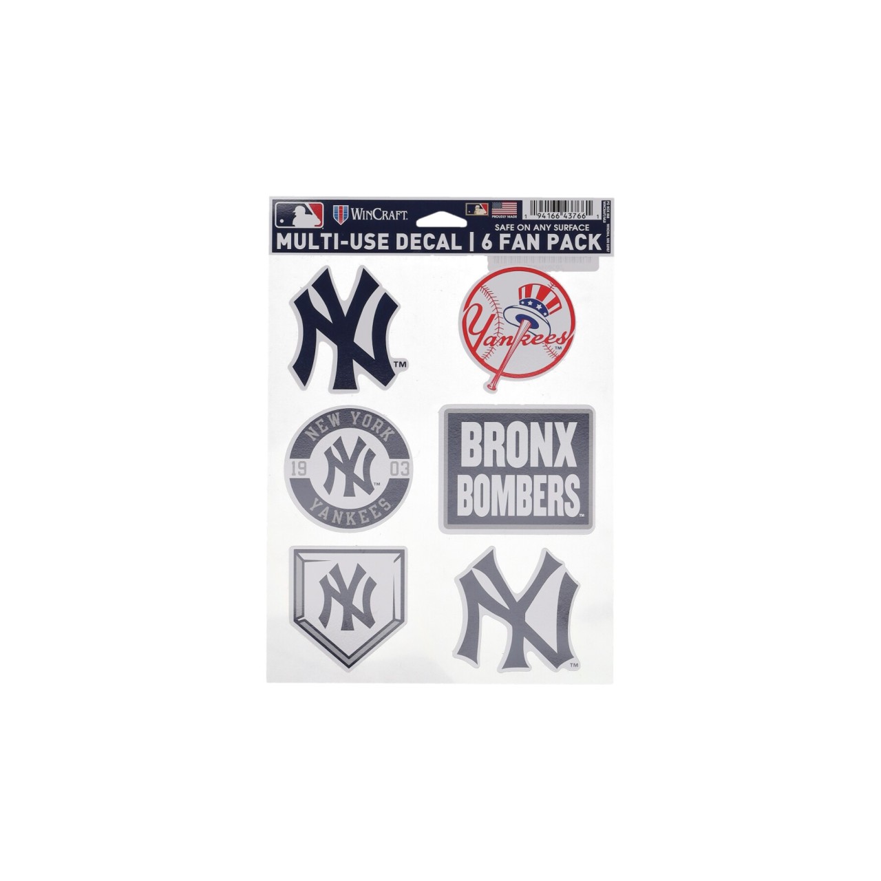 WINCRAFT MLB 5.5 x 7.75” FAN PACK DECALS NEYYAN 43766321