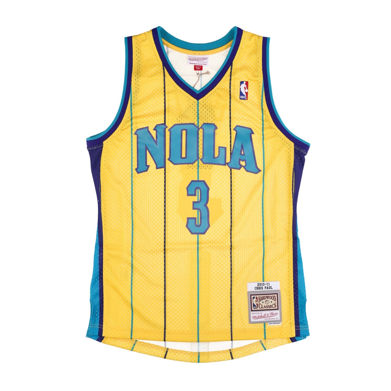 MITCHELL & NESS NBA SWINGMAN JERSEY HARDWOOD CLASSICS NO 3 CHRIS PAUL 2010-11 NEOHOR SMJYAC19023-NOHYELL10CPA