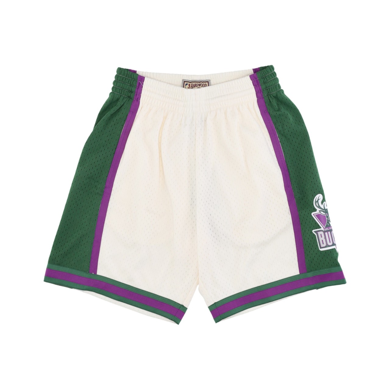 MITCHELL & NESS NBA OFF WHITE TEAM COLOR SWINGMAN SHORTS HARDWOOD CLASSICS 2000 MILBUC SMSH5054-MBU00PPPOFWH