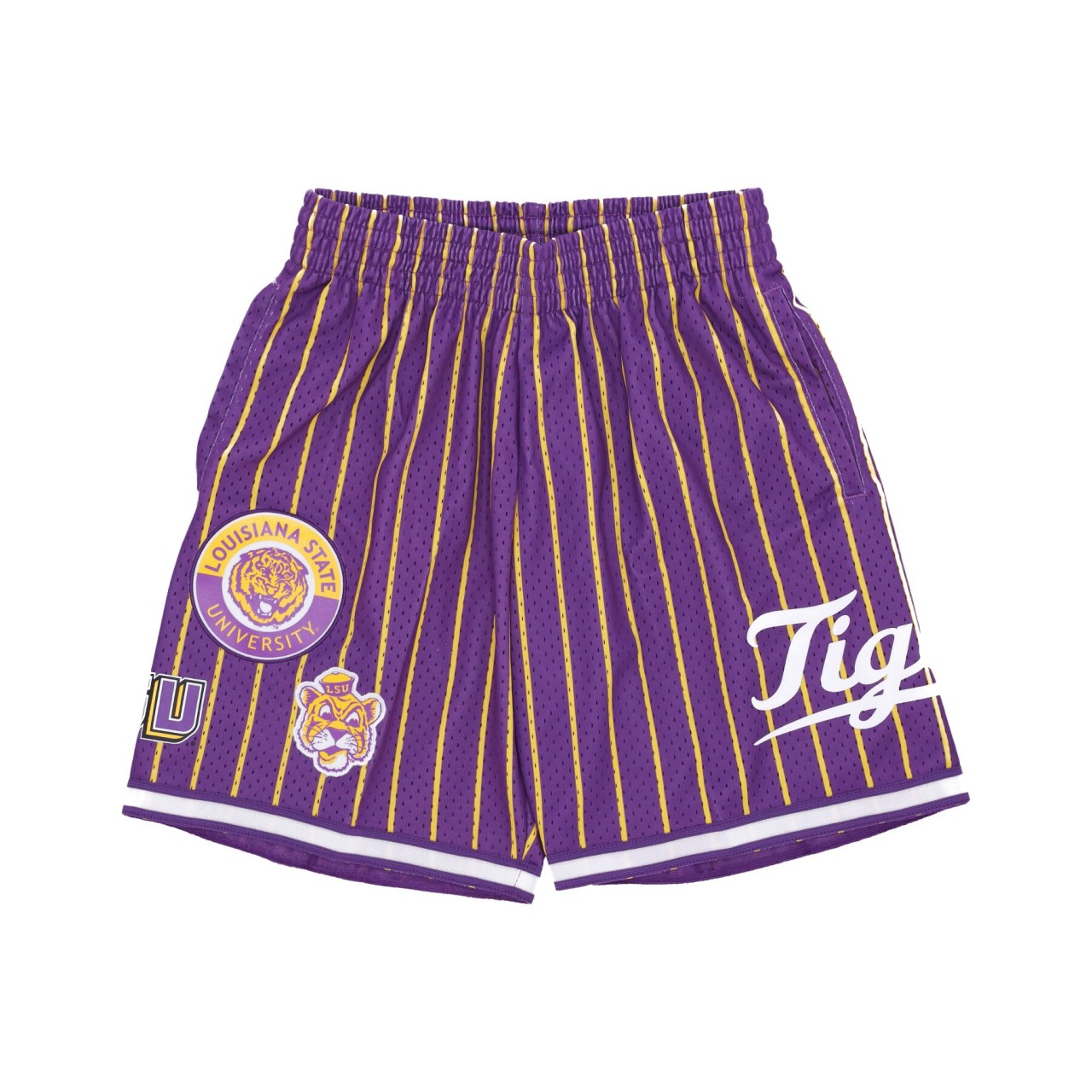 MITCHELL & NESS NCAA HOMETOWN MESH SHORT LOUTIG PSHR5013-LSUYYPPPPURP