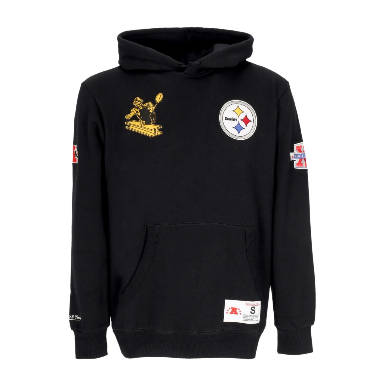 MITCHELL & NESS NFL HOMETOWN FLEECE HOODIE PITSTE FPHD4987-PSTYYPPPBLCK