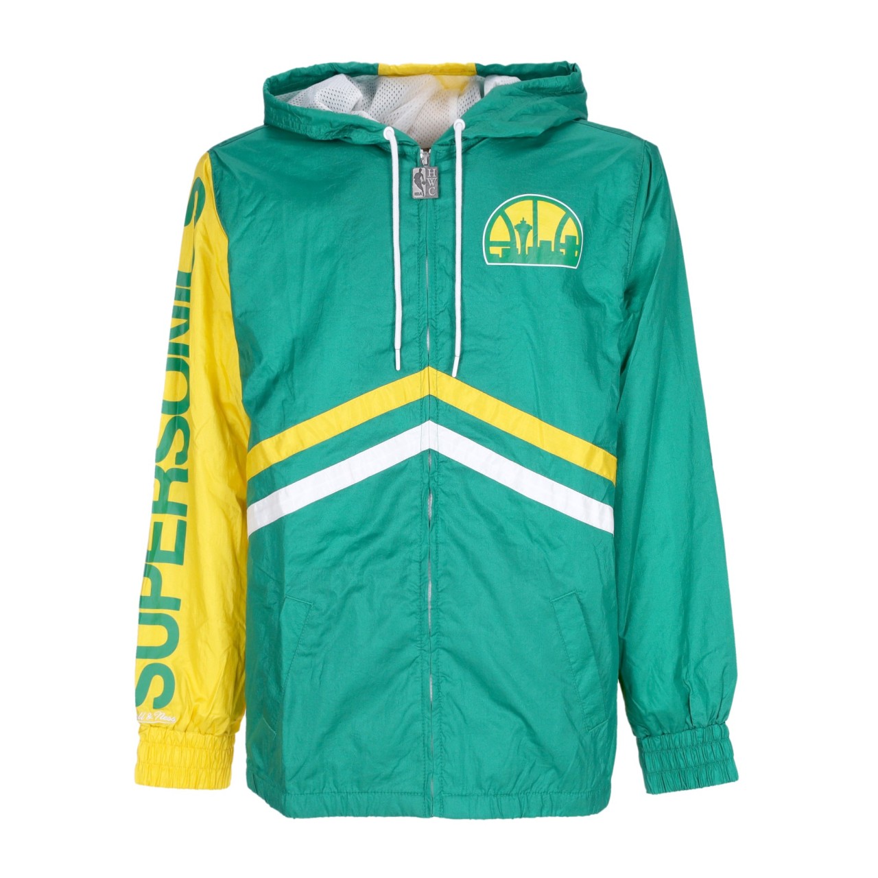 MITCHELL & NESS NBA UNDENIABLE FULL ZIP WINDBREAKER HARDWOOD CLASSICS SEASUP OJZP3409-SSUYYPPPKYGN