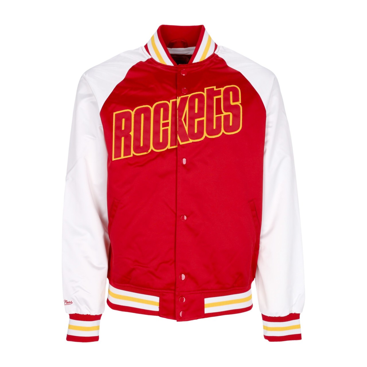 MITCHELL & NESS NBA PRIMETIME LW SATIN JACKET HARDWOOD CLASSICS HOUROC OJBF4992-HROYYPPPSCAR