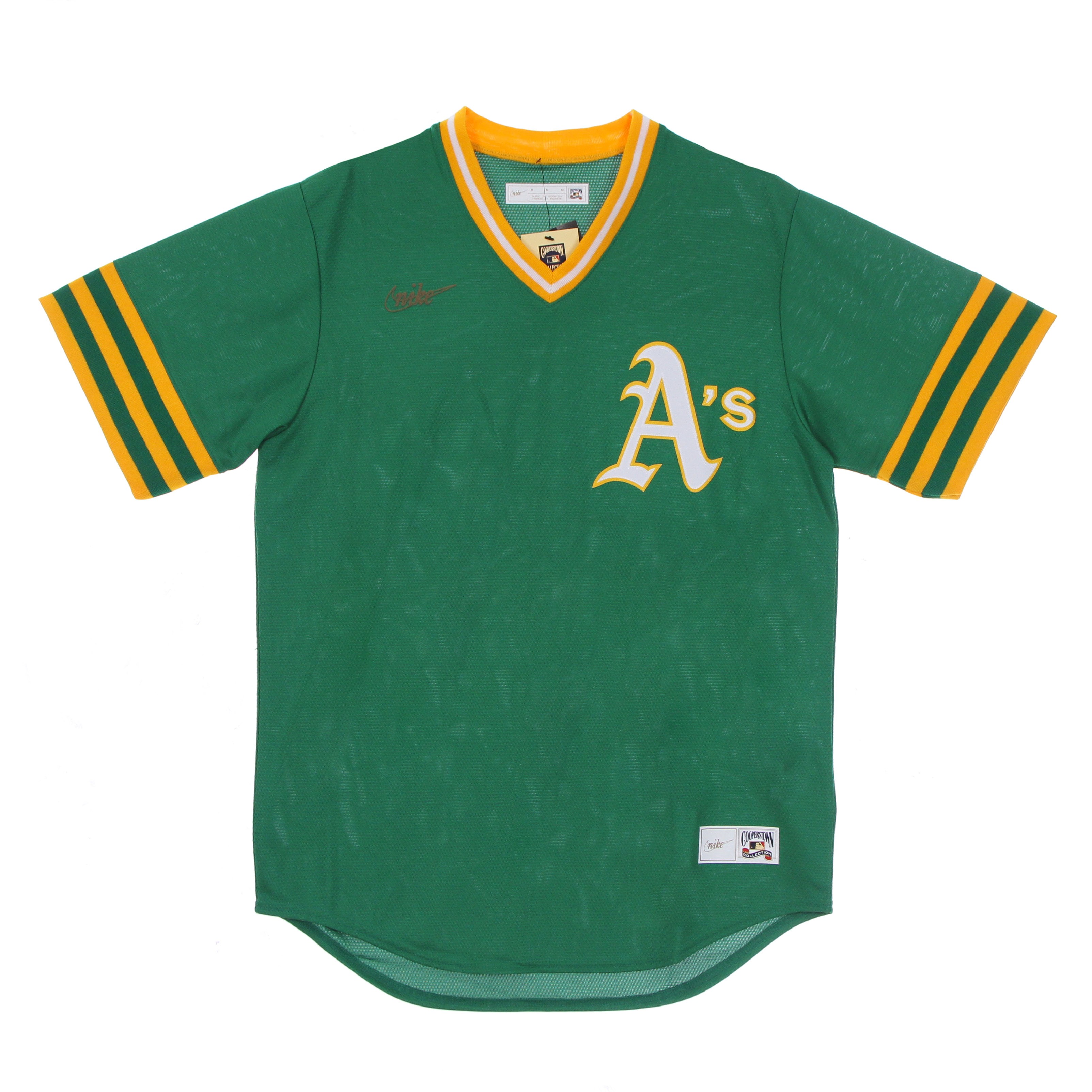 Green Nike MLB Oakland Athletics Cooperstown Jersey