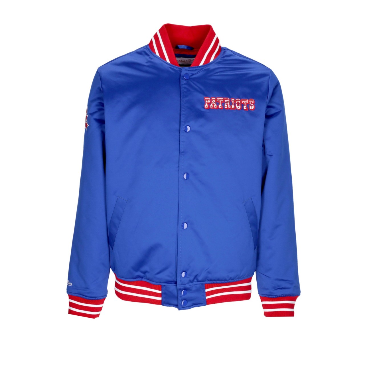 MITCHELL & NESS NFL HEAVYWEIGHT SATIN JACKET NEEPAT OJBF3413-NEPYYPPPROYA