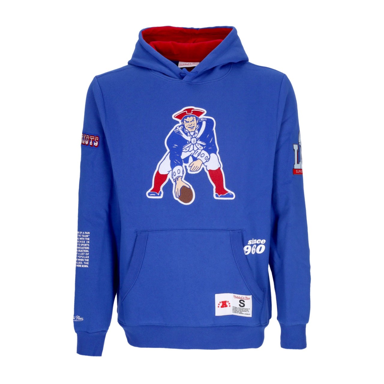 MITCHELL & NESS NFL TEAM ORIGINS FLEECE HOODIE NEEPAT FPHD4849-NEPYYPPPROYA