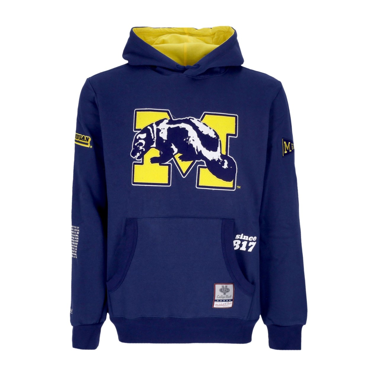 MITCHELL & NESS NCAA TEAM ORIGINS FLEECE HOODIE MICWOL FPHD4849-UMIYYPPPNAVY