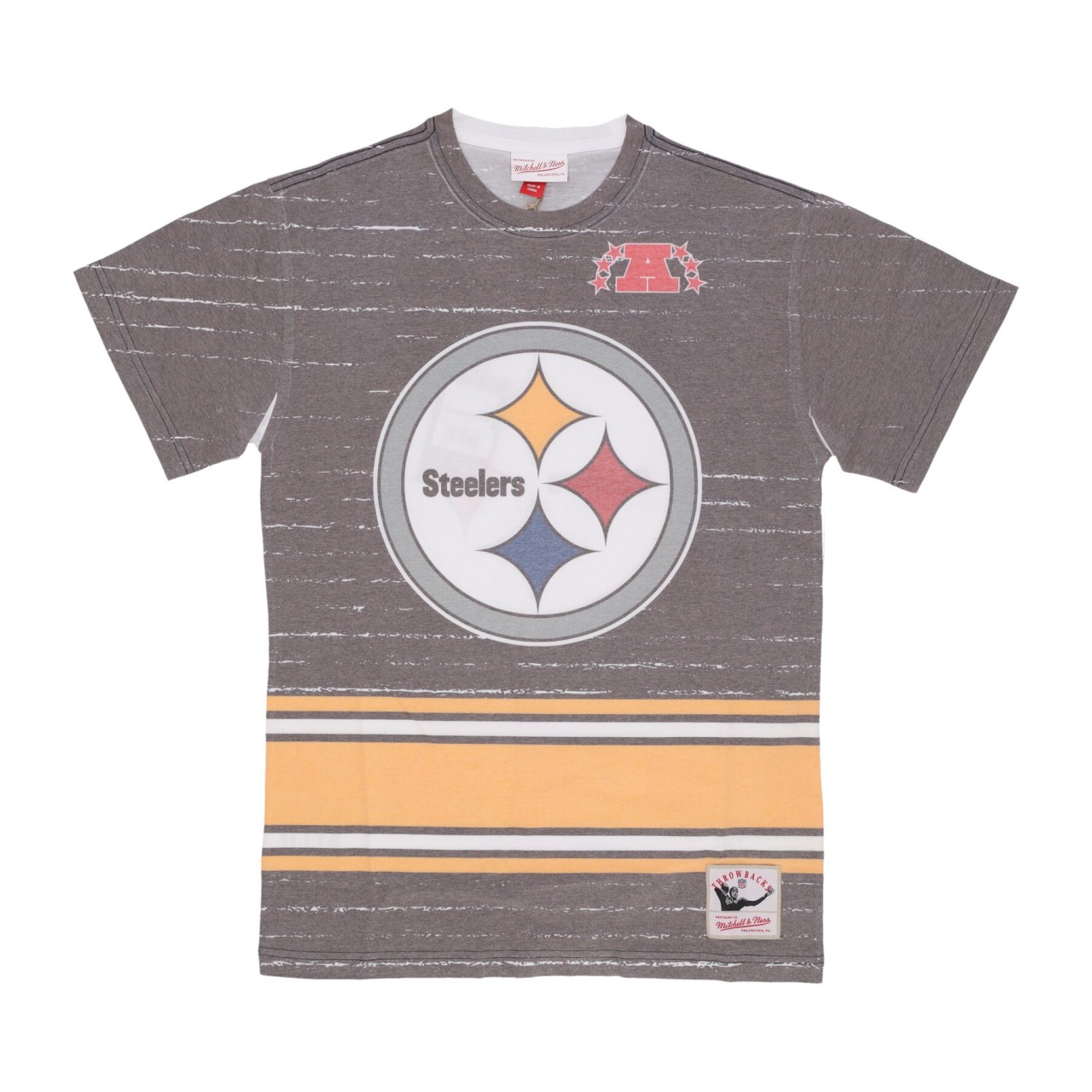 MITCHELL & NESS NFL JUMBOTRON 3.0 SUBLIMATED TEE PITSTE TCRW5119-PSTYYPPPMTWH