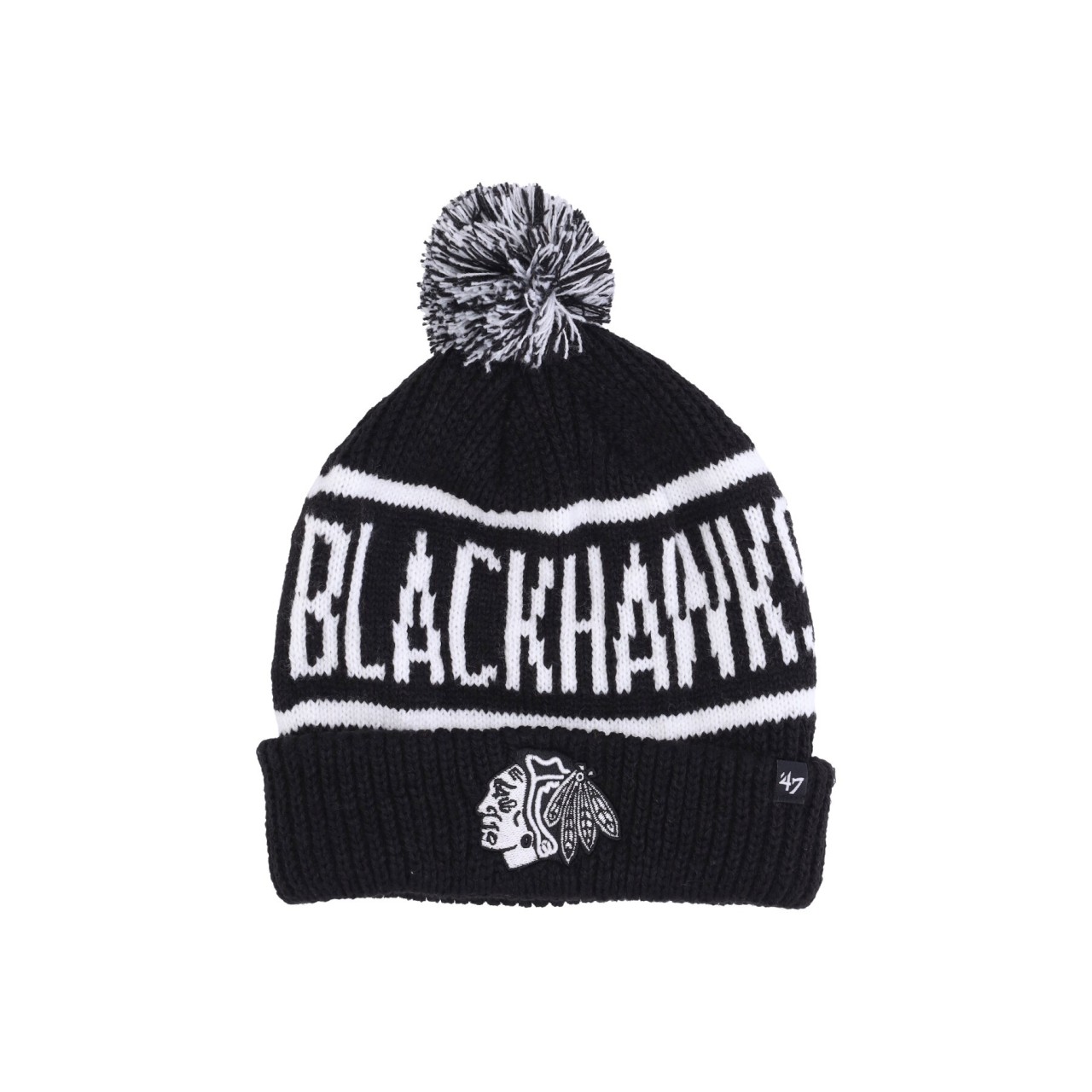 47 BRAND NHL CALGARY POM BEANIE CHIBLA H-CGLY04ACEXH-BK