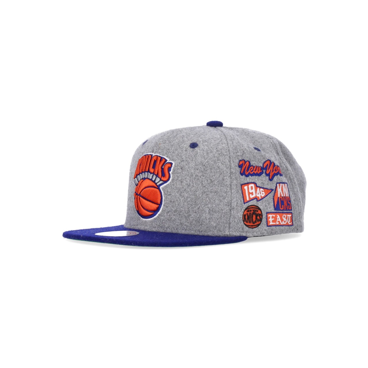 MITCHELL & NESS NBA MELTON PATCH SNAPBACK HARDWOOD CLASSICS NEYKNI HHSS4786-NYKYYPPPGREY