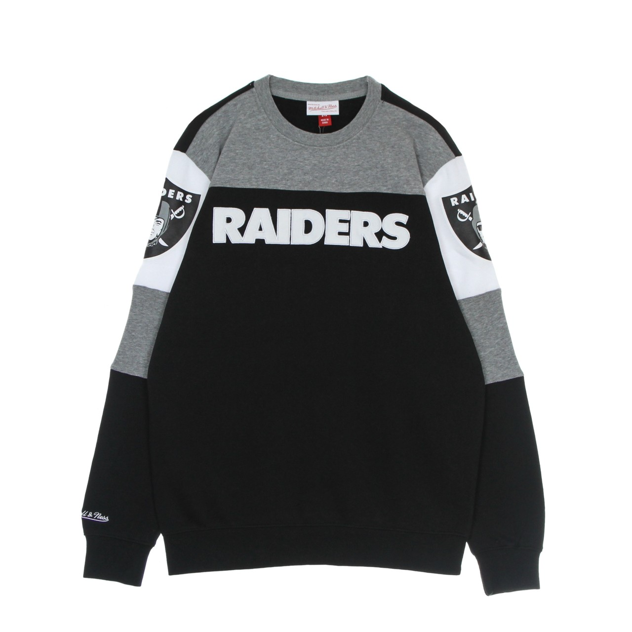 MITCHELL & NESS NFL OVERTIME FLEECE CREW OAKRAI FCPO1037-ORAYYPPPBLCK