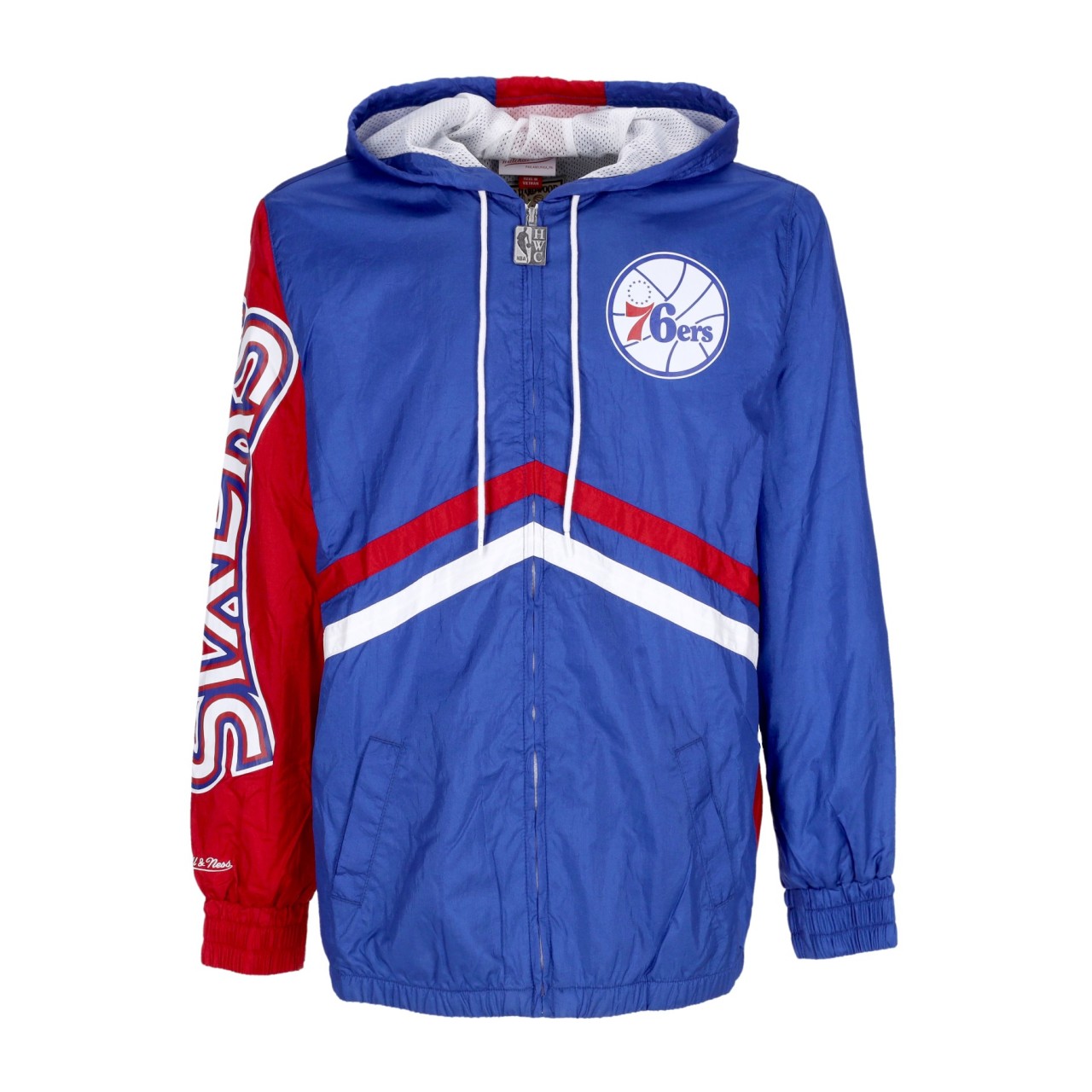 MITCHELL & NESS NBA UNDENIABLE FULL ZIP WINDBREAKER HARDWOOD CLASSICS PHI76E OJZP3409-P76YYPPPROYA