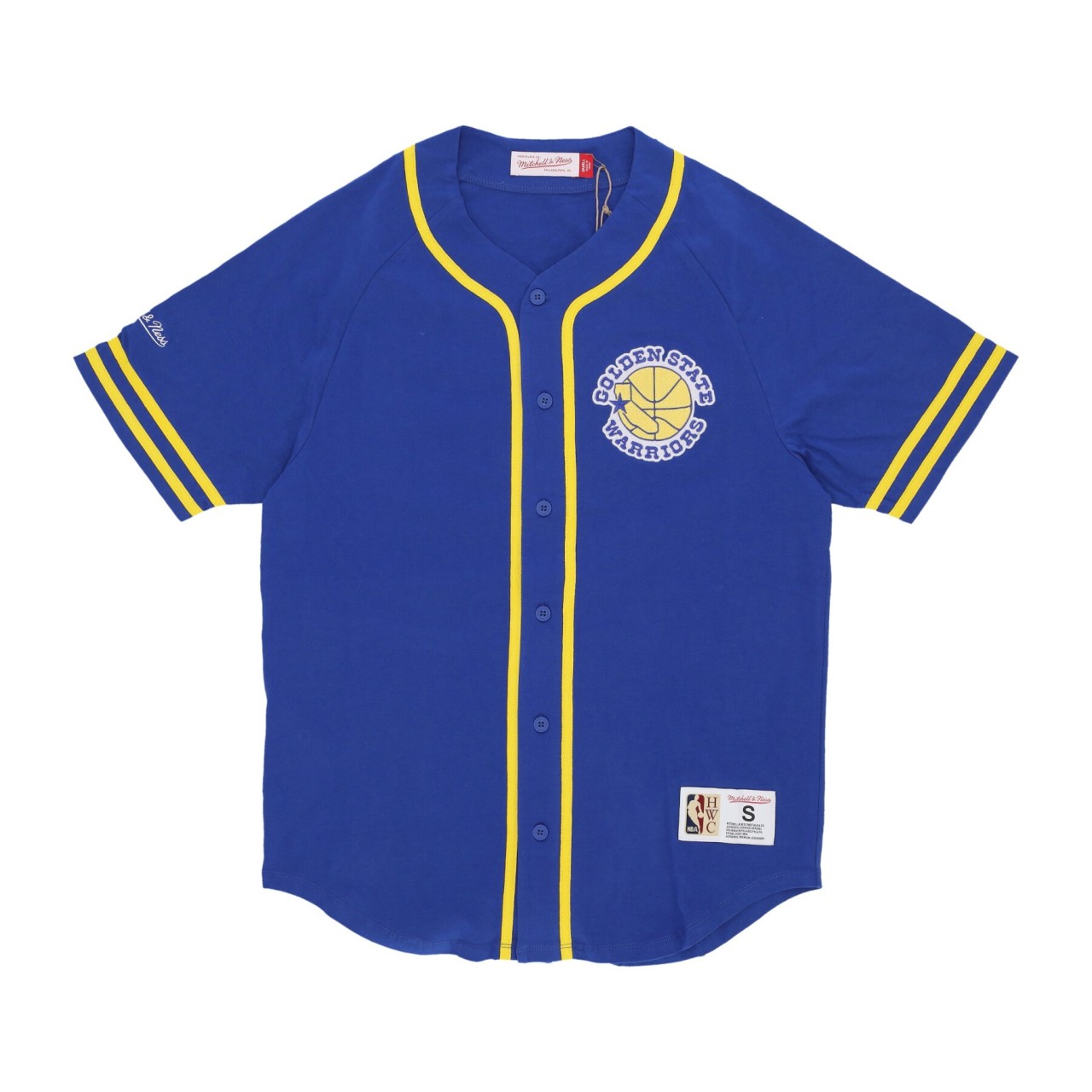 MITCHELL & NESS NBA FASHION COTTON BUTTON FRONT VINTAGE LOGO GOLWAR TBTF6700-GSWYYPPPROYA