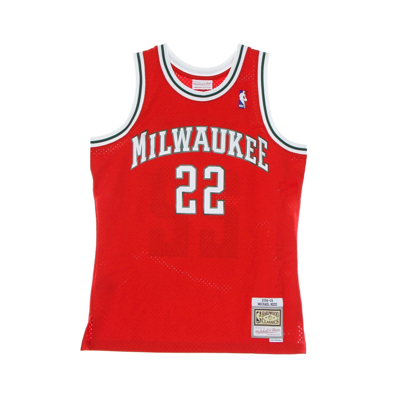 MITCHELL & NESS NBA SWINGMAN JERSEY HARDWOOD CLASSICS NO 22 MICHAEL REDD 2008-2009 MILBUC SMJYGS20040-MBUSCAR08MRD