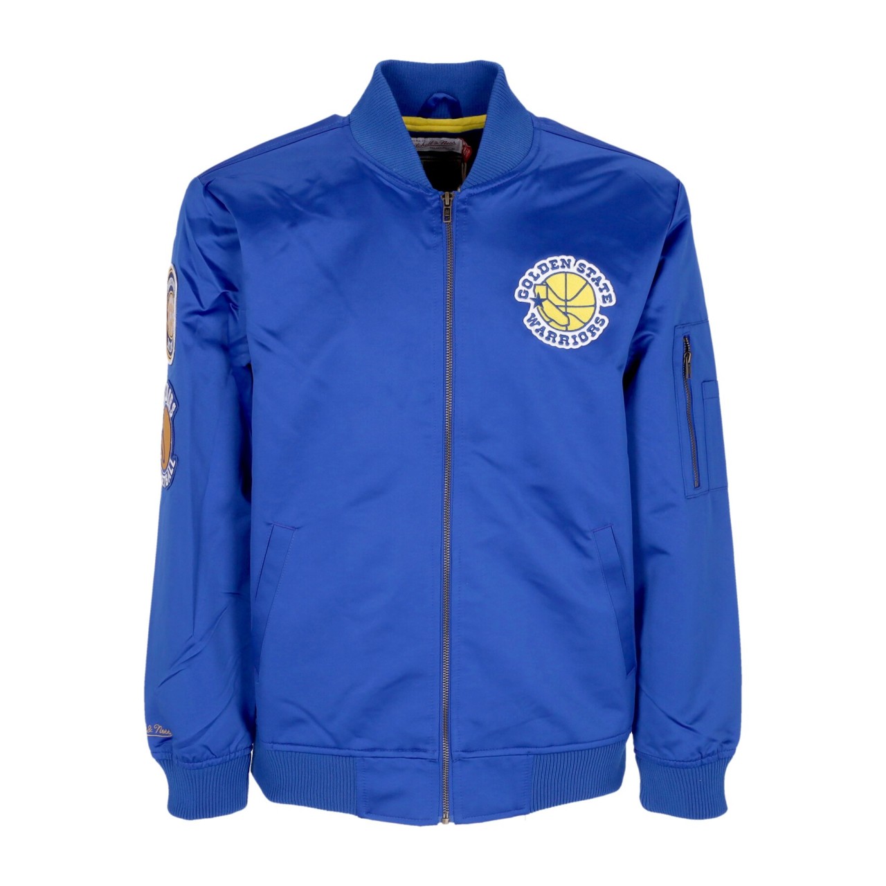 MITCHELL & NESS NBA LIGHTWEIGHT SATIN BOMBER GOLWAR SJKT6599-GSWYYPPPROYA