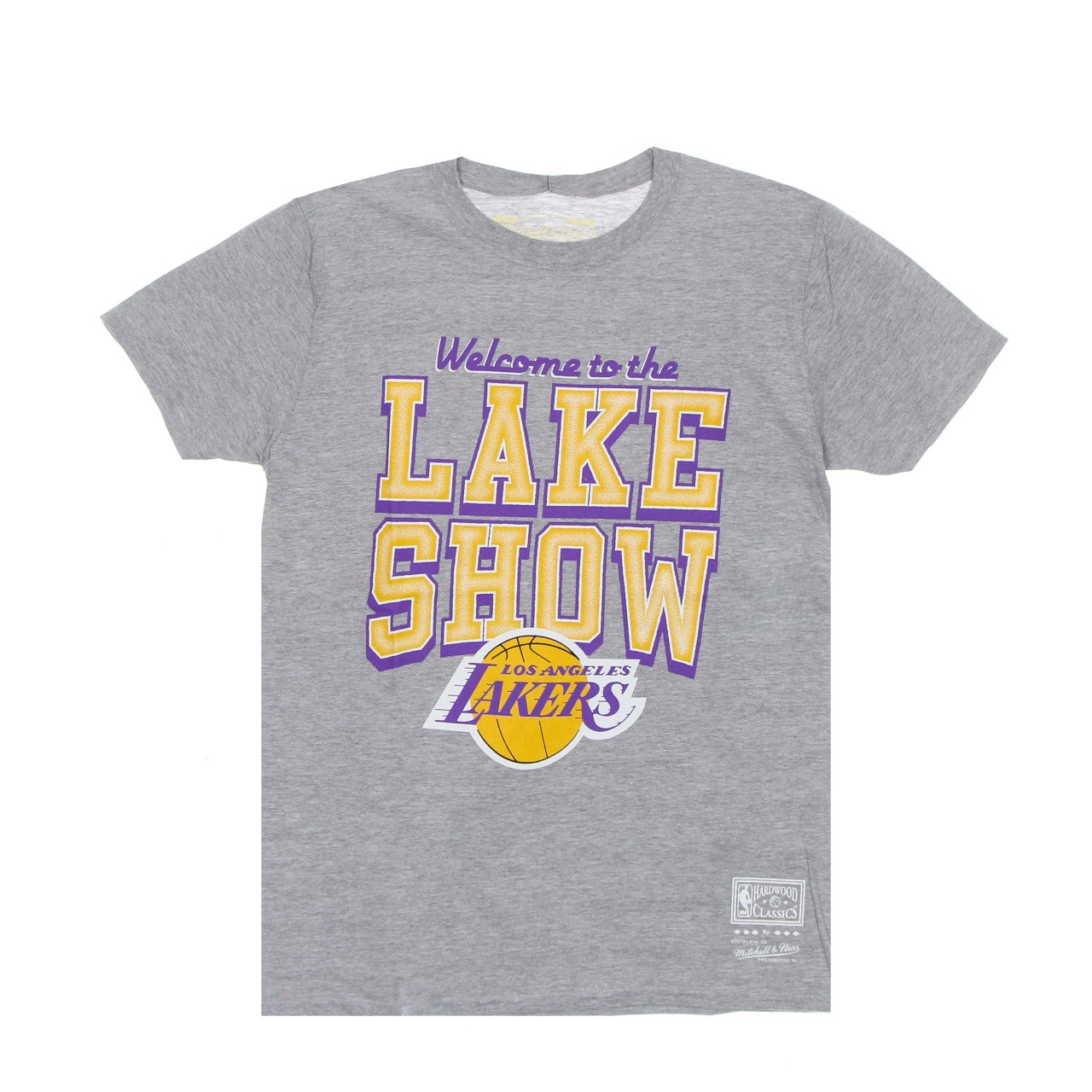 MITCHELL & NESS NBA LAKE SHOW TEE HARDWOOD CLASSICS LOSLAK TCRWINTL129-LALLDGREY