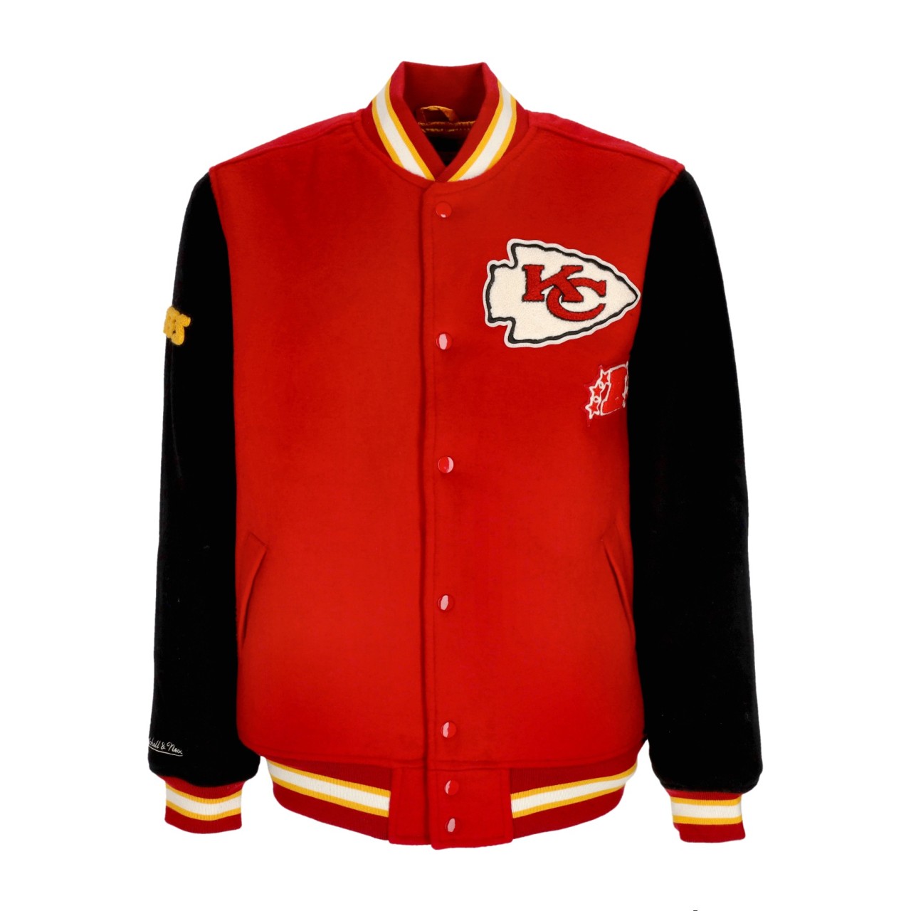 MITCHELL & NESS NFL TEAM LEGACY VARSITY JACKET KANCHI OJBF5521-KCCYYPPPRDBK