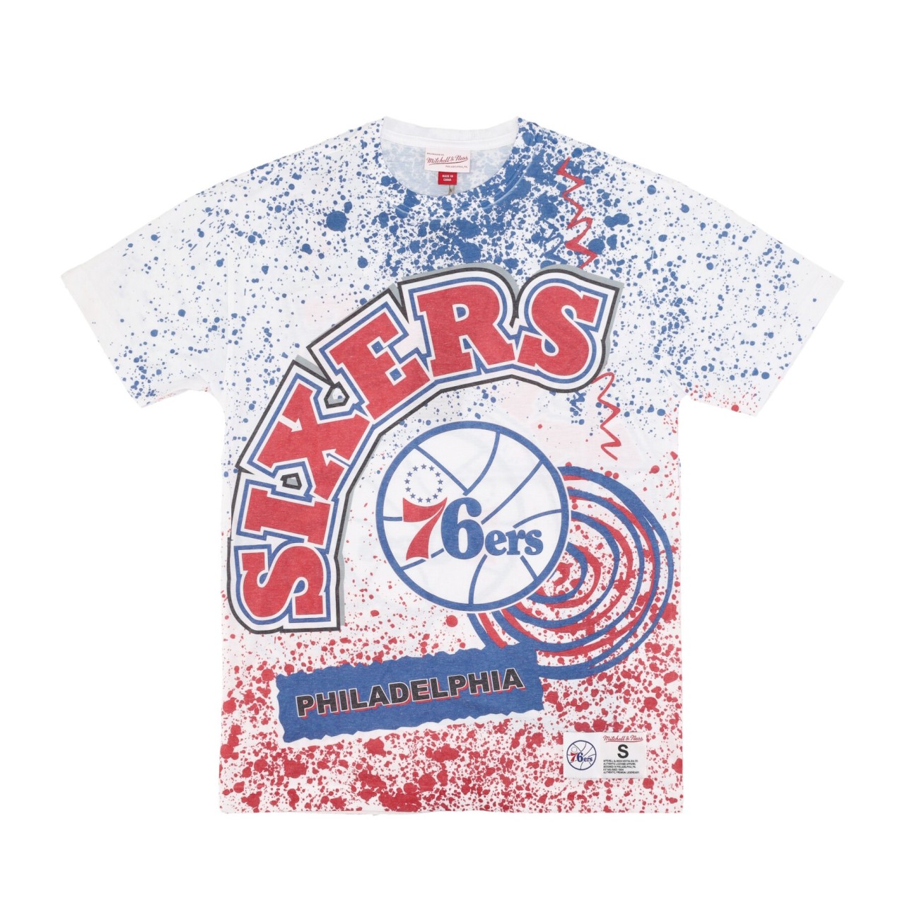 MITCHELL & NESS NBA TEAM BURST SUBLIMATED TEE PHI76E TCRW5942-P76YYPPPWHIT