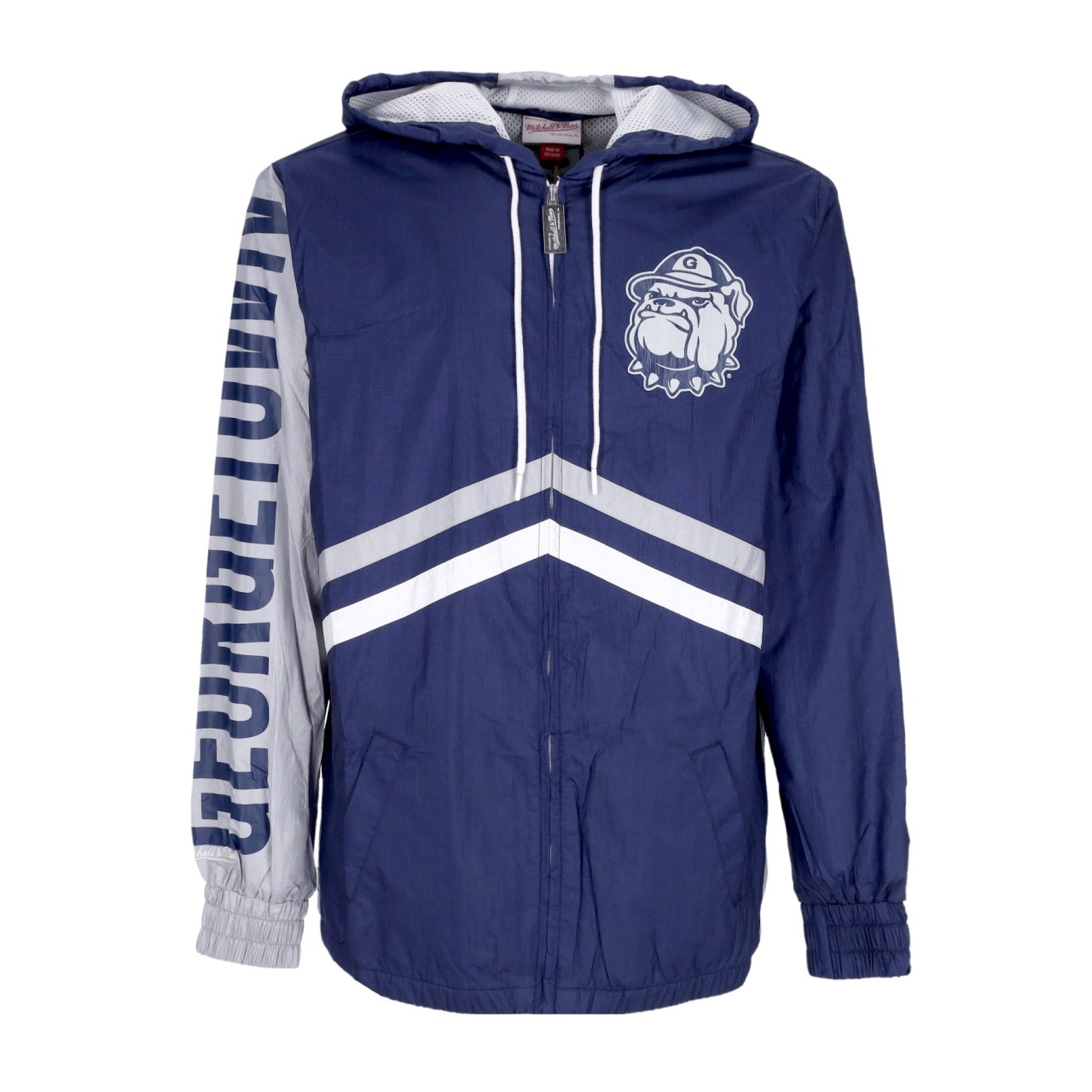 MITCHELL & NESS NCAA UNDENIABLE FULL ZIP WINDBREAKER GEOHOY OJZP3409-GTWYYPPPNAVY