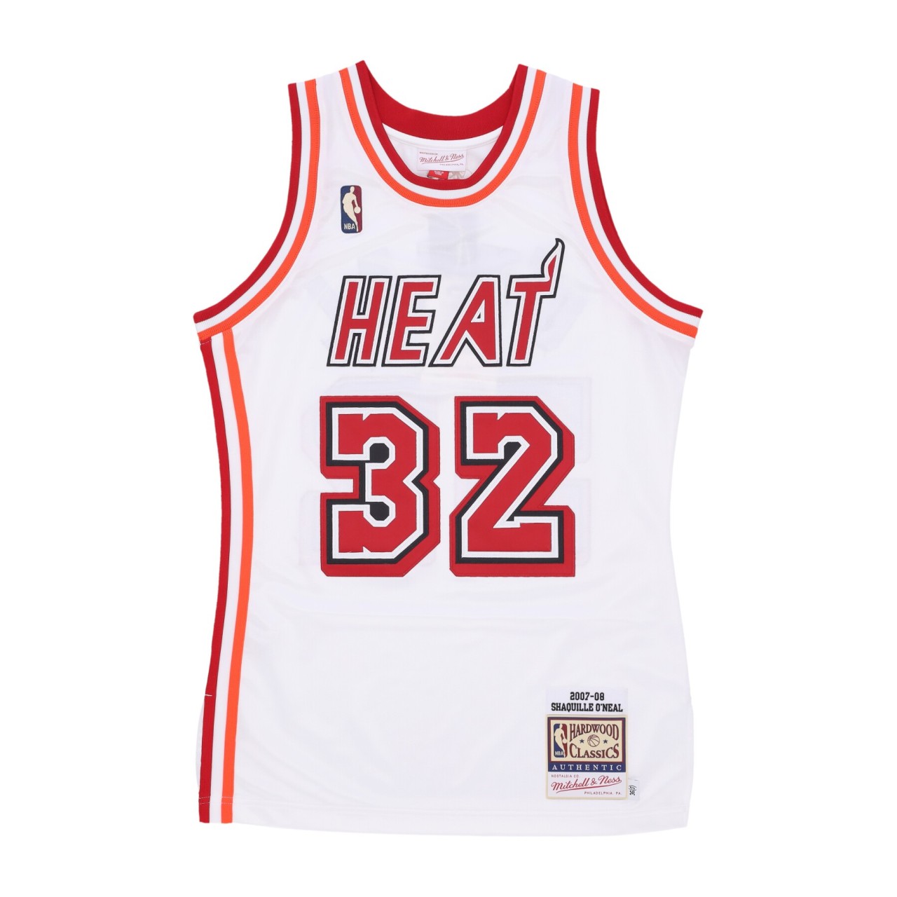MITCHELL & NESS NBA HWC JERSEY 2007 NO 32 SHAQUILLE O&#039;NEAL MIAHEA AJY45658-MHE07SONWHIT