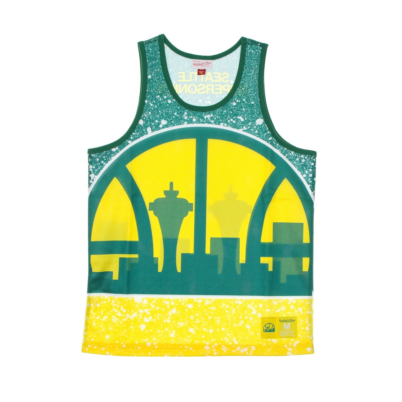 MITCHELL & NESS NBA JUMBOTRON SUBLIMATED MESH TANK HARDWOOD CLASSICS SEASUP MSTKAJ19070-SSUYELL