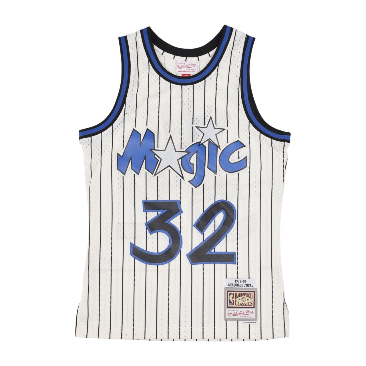 MITCHELL & NESS NBA OFF WHITE TEAM COLOR SWINGMAN JERSEY hardwood classics 1993 NO 32 SHAQUILLE O&#039;NEAL ORLMAG TFSM5052-OMA93SONOFWH