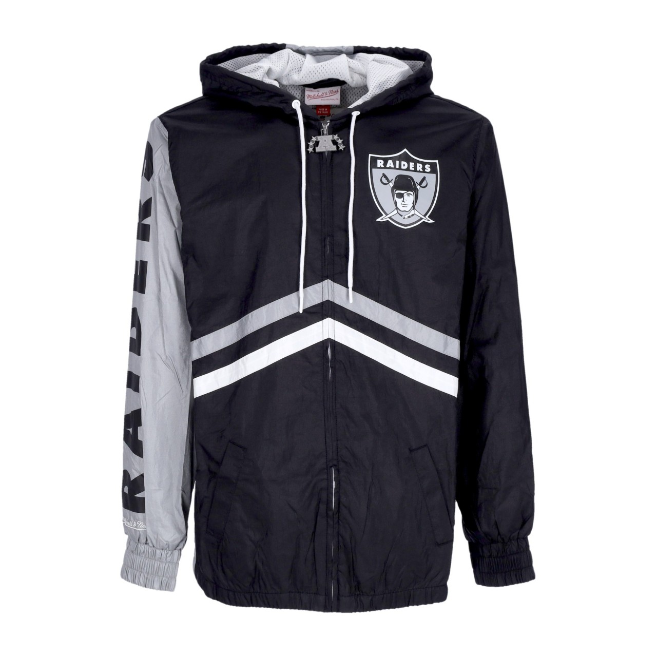 MITCHELL & NESS NFL UNDENIABLE FULL ZIP WINDBREAKER OAKRAI OJZP3409-ORAYYPPPBLCK