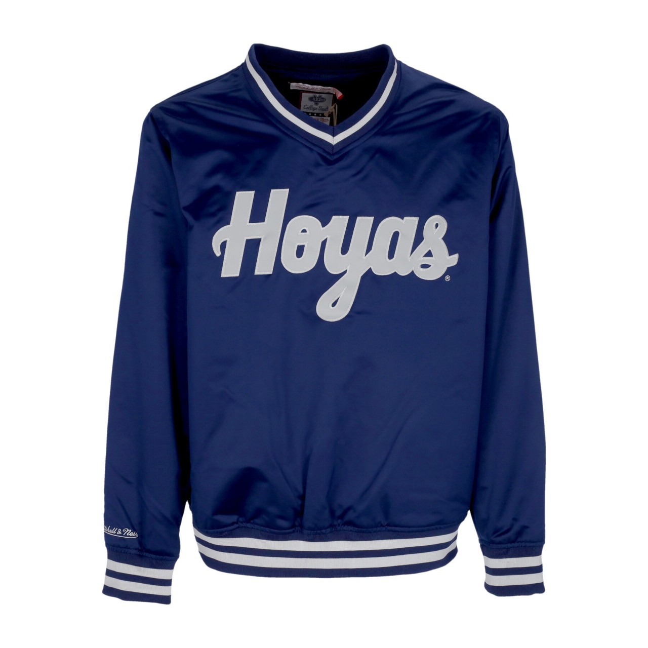 MITCHELL & NESS NCAA SIDELINE PULLOVER SATIN JACKET GEOHOY OJPO4996-GTWYYPPPNAVY