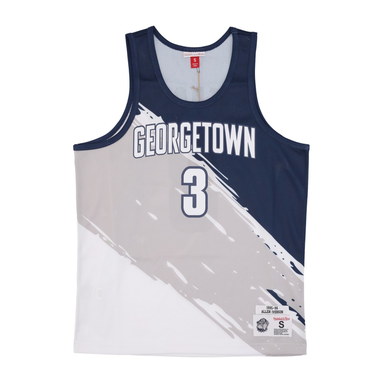 MITCHELL & NESS NCAA PAINT BRUSH MESH TANK NO 3 ALLEN IVERSON GEOHOY TNMK5123-GTWYYAIVMTWH
