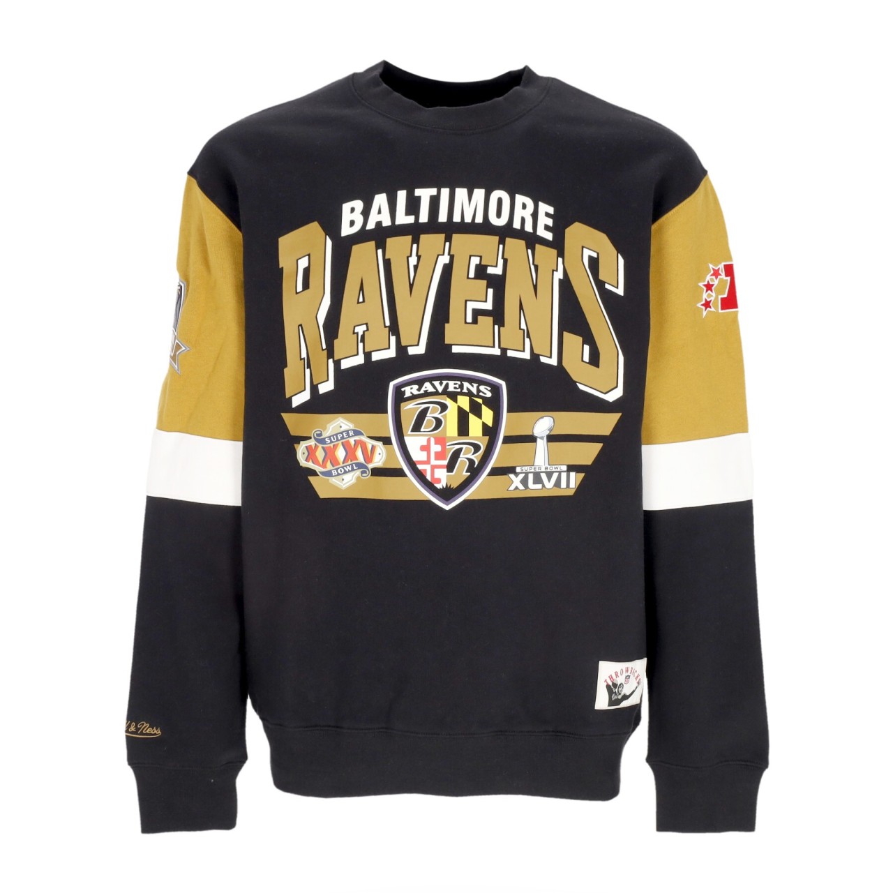 MITCHELL & NESS NFL ALL OVER CREW 3.0 BALRAV FCPO5512-BRAYYPPPBLCK