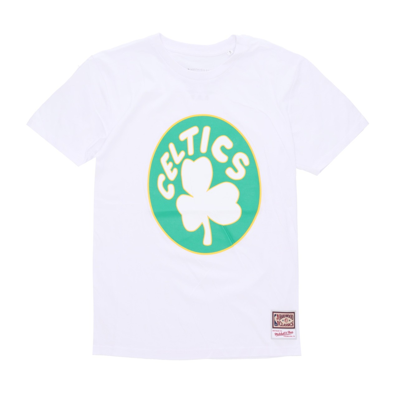 MITCHELL & NESS NBA TEAM LOGO TEE HARDWOOD CLASSICS BOSCEL BMTRINTL1051-BCEWHIT