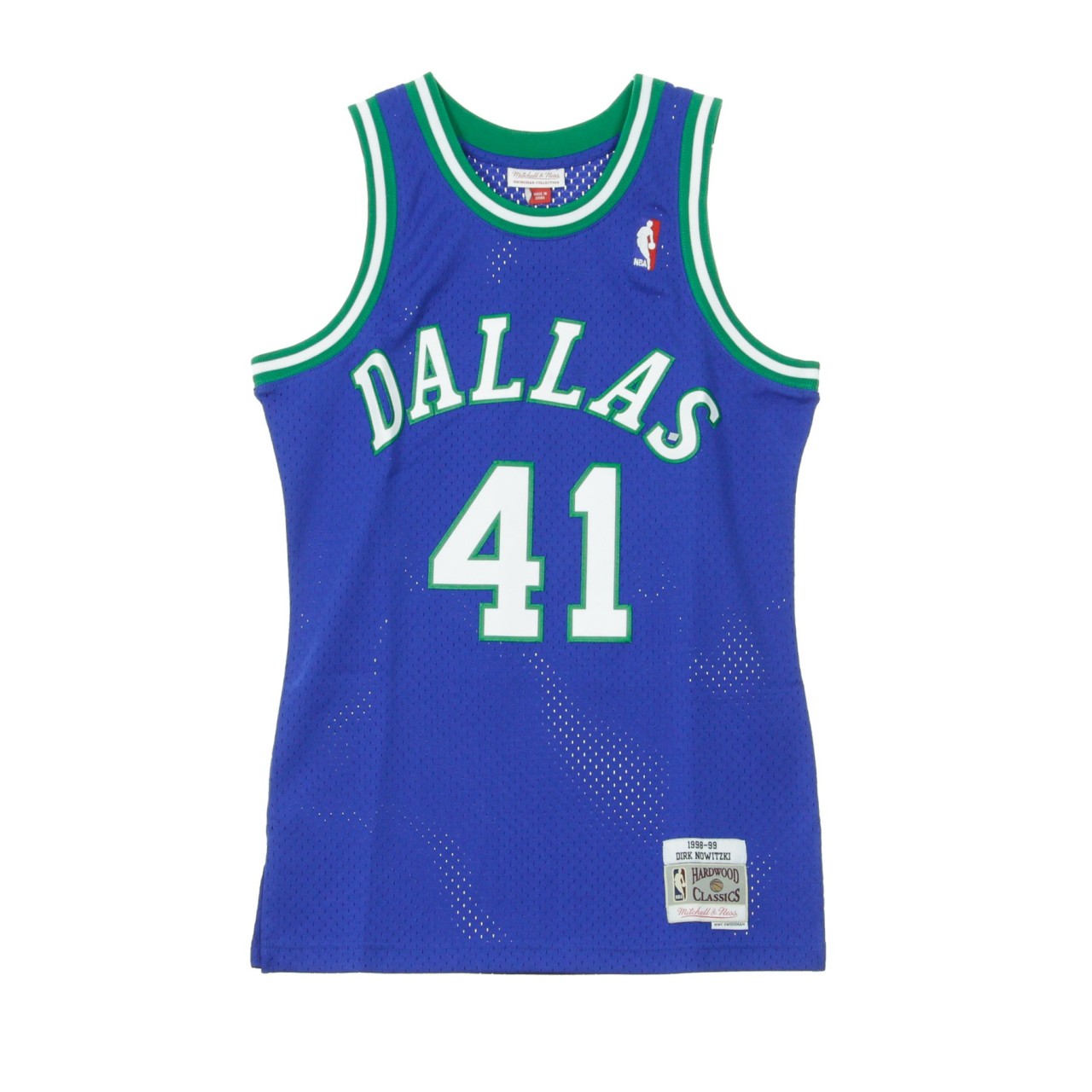 MITCHELL & NESS NBA SWINGMAN JERSEY HARDWOOD CLASSICS NO 41 DIRK NOWITZKI 1998-99 DALMAV ROAD SMJYGS18158-DMAROYA98DNO